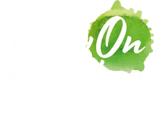 Der weiße kursive Text 